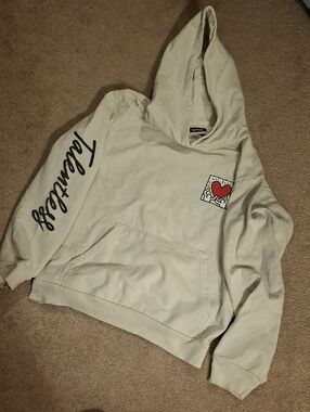 TALENTLESS Beige Pullover Hoodie
